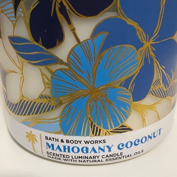 🆕 Bath & Body Works Mahogany Coconut 3 Wick Candle ⭐️ - Picture 4 of 4